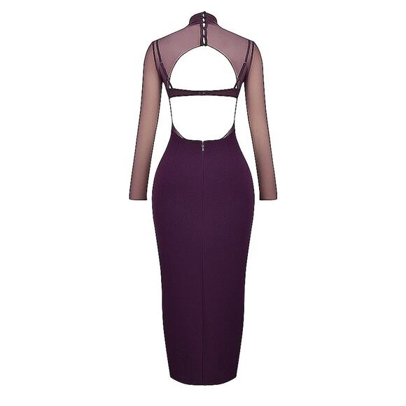 House of CB Safiya Maxi Dress - M - Black Grape - Picture 2 of 7